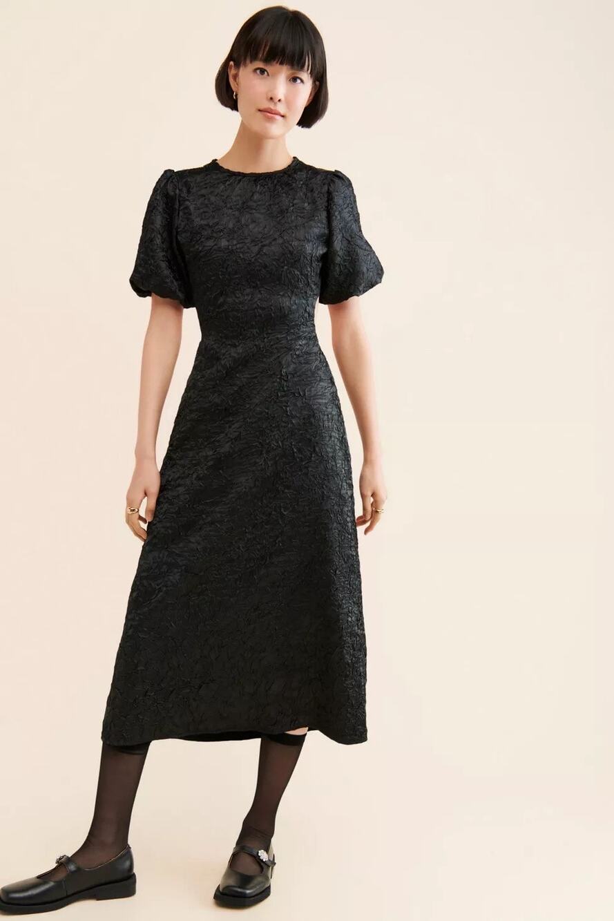Lisa Says Gah black textured dress size M